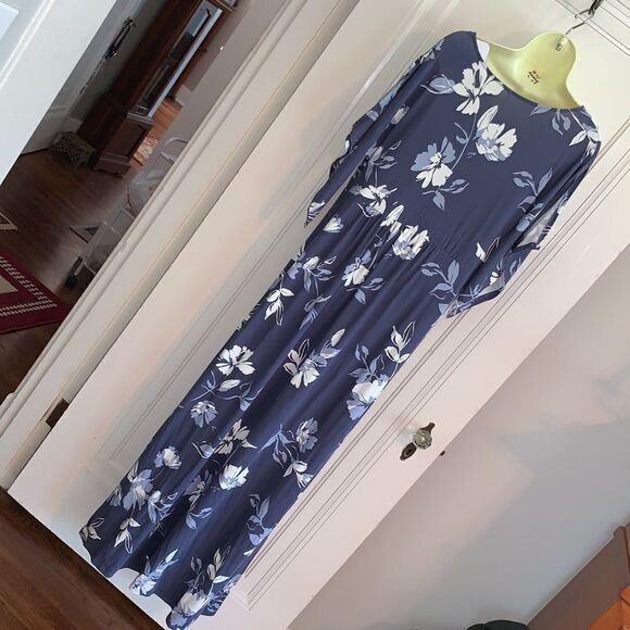 NWT Isabel Maternity indigo blue maxi dress - Picture 6 of 11